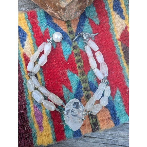 Vintage Quartz Crystal Nugget Bracelet - Picture 5 of 10